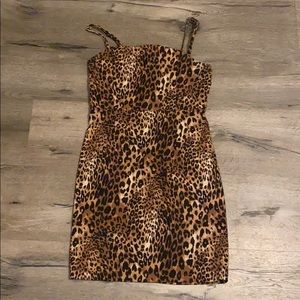 Animal print mini dress